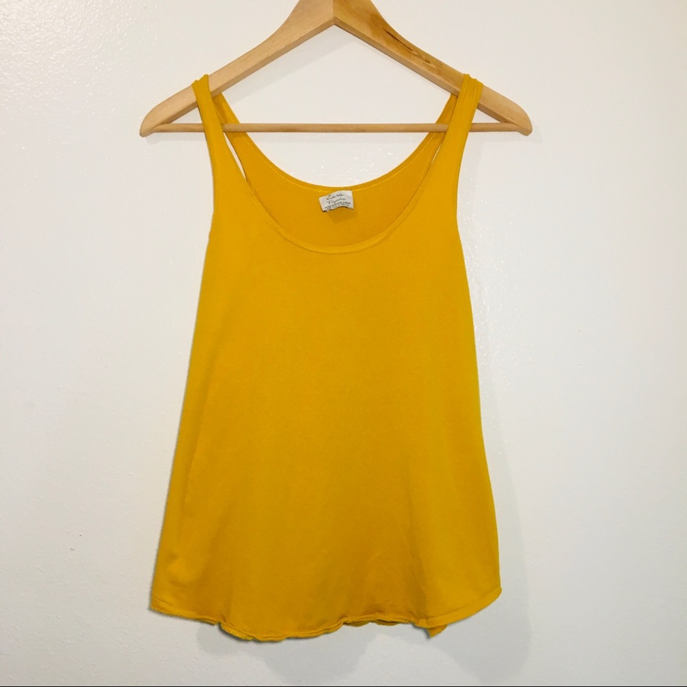 ZARA mustard yellow tank top